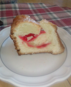 Strawberry Cheese Swirl Cake